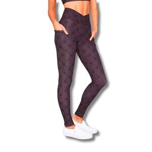 Wolven Summit Crossover Pocket Leggings S - Yoga, Tights, Activewear, Diamond